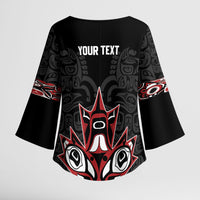 Canada Indigenous Heritage Personalized Kimono Sleeve Blouse First Nations Inuit Metis Pride