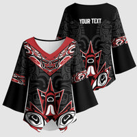 Canada Indigenous Heritage Personalized Kimono Sleeve Blouse First Nations Inuit Metis Pride