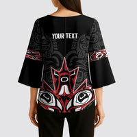 Canada Indigenous Heritage Personalized Kimono Sleeve Blouse First Nations Inuit Metis Pride