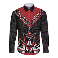 Canada Indigenous Heritage Personalized Long Sleeve Button Shirt First Nations Inuit Metis Pride