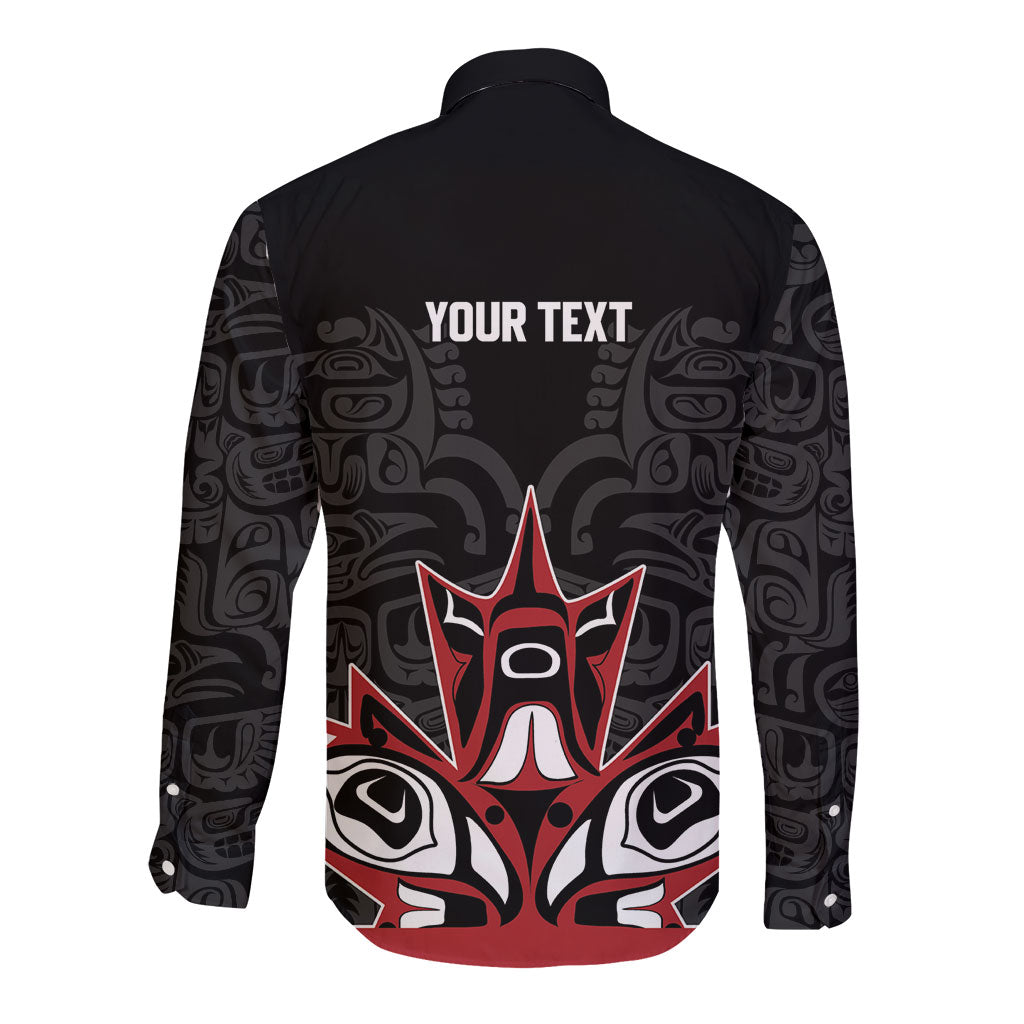 Canada Indigenous Heritage Personalized Long Sleeve Button Shirt First Nations Inuit Metis Pride