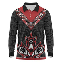 Canada Indigenous Heritage Personalized Long Sleeve Polo Shirt First Nations Inuit Metis Pride