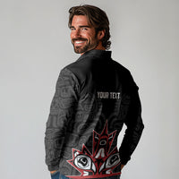 Canada Indigenous Heritage Personalized Long Sleeve Polo Shirt First Nations Inuit Metis Pride