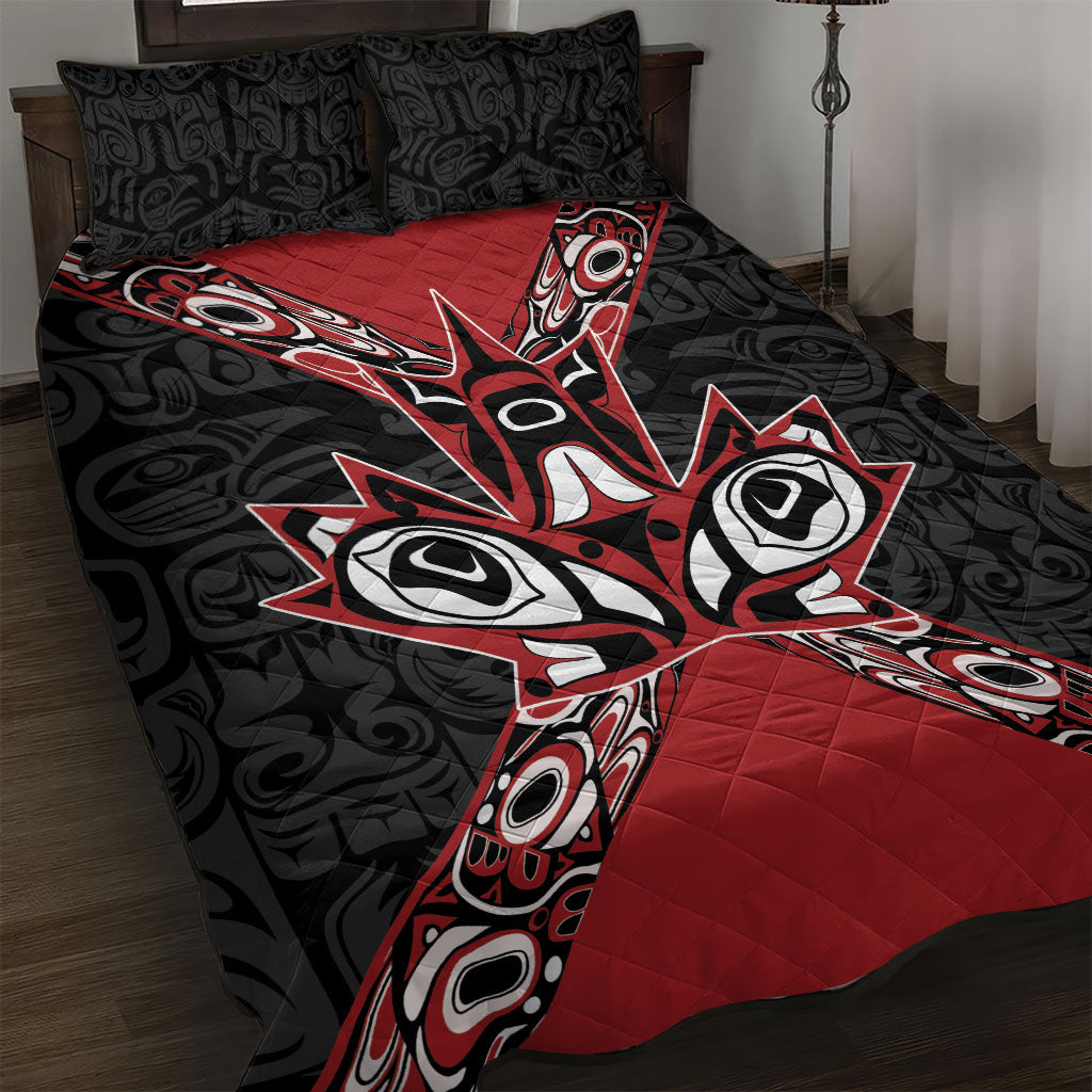 Canada Indigenous Heritage Quilt Bed Set First Nations Inuit Metis Pride