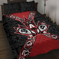 Canada Indigenous Heritage Quilt Bed Set First Nations Inuit Metis Pride