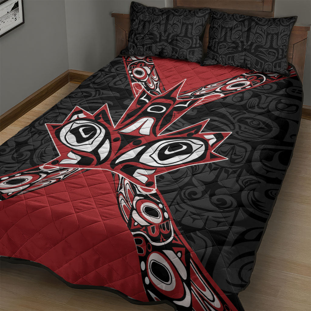 Canada Indigenous Heritage Quilt Bed Set First Nations Inuit Metis Pride
