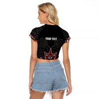 Canada Indigenous Heritage Personalized Raglan Cropped T Shirt First Nations Inuit Metis Pride