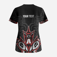 Canada Indigenous Heritage Personalized Scrub Top First Nations Inuit Metis Pride