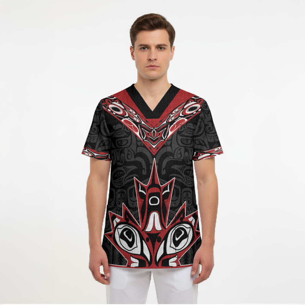 Canada Indigenous Heritage Personalized Scrub Top First Nations Inuit Metis Pride