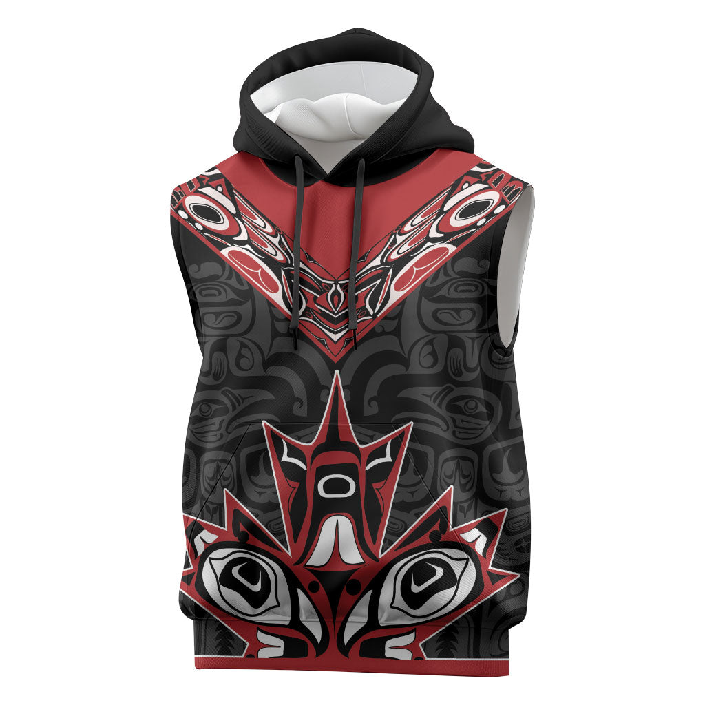 Canada Indigenous Heritage Personalized Sleeveless Hoodie First Nations Inuit Metis Pride