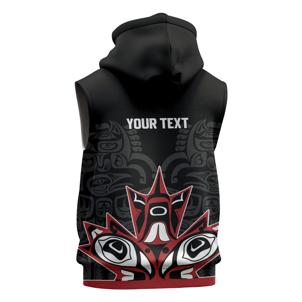 Canada Indigenous Heritage Personalized Sleeveless Hoodie First Nations Inuit Metis Pride