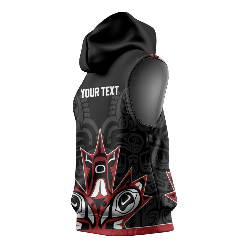 Canada Indigenous Heritage Personalized Sleeveless Hoodie First Nations Inuit Metis Pride