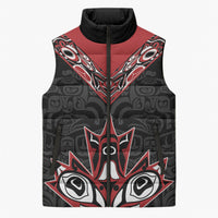 Canada Indigenous Heritage Personalized Sleeveless Puffer Jacket First Nations Inuit Metis Pride