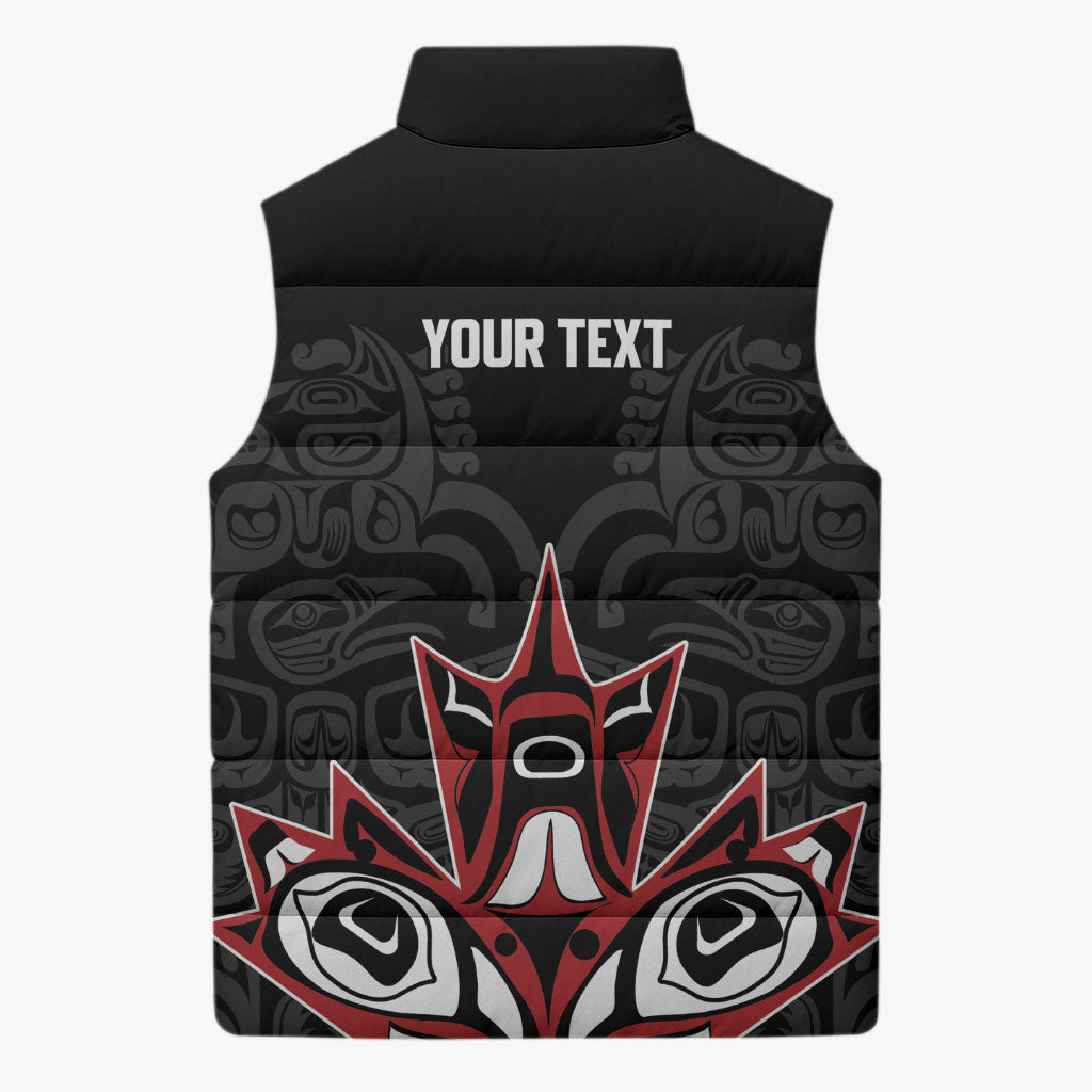 Canada Indigenous Heritage Personalized Sleeveless Puffer Jacket First Nations Inuit Metis Pride