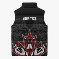 Canada Indigenous Heritage Personalized Sleeveless Puffer Jacket First Nations Inuit Metis Pride
