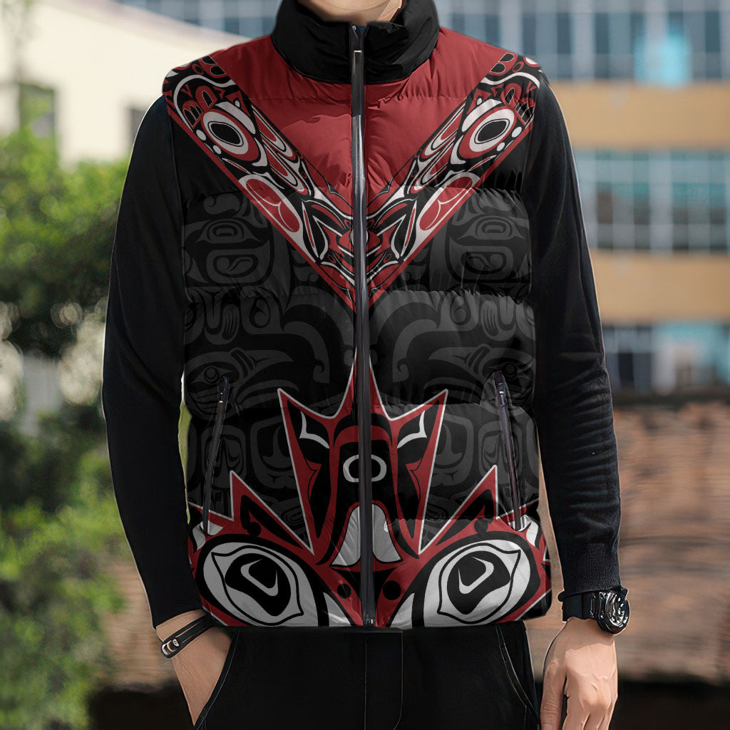 Canada Indigenous Heritage Personalized Sleeveless Puffer Jacket First Nations Inuit Metis Pride