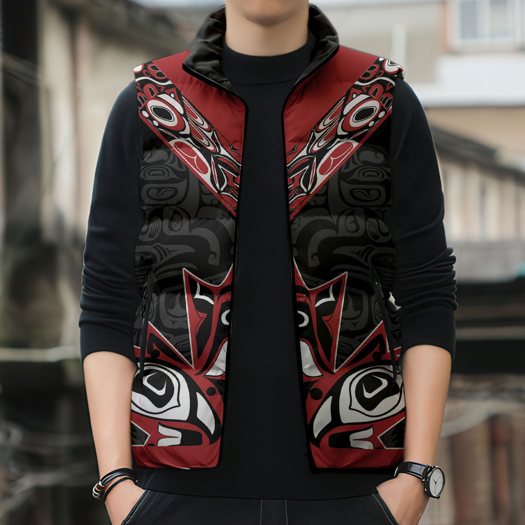 Canada Indigenous Heritage Personalized Sleeveless Puffer Jacket First Nations Inuit Metis Pride