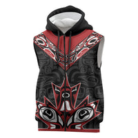 Canada Indigenous Heritage Personalized Sleeveless Zip Hoodie First Nations Inuit Metis Pride