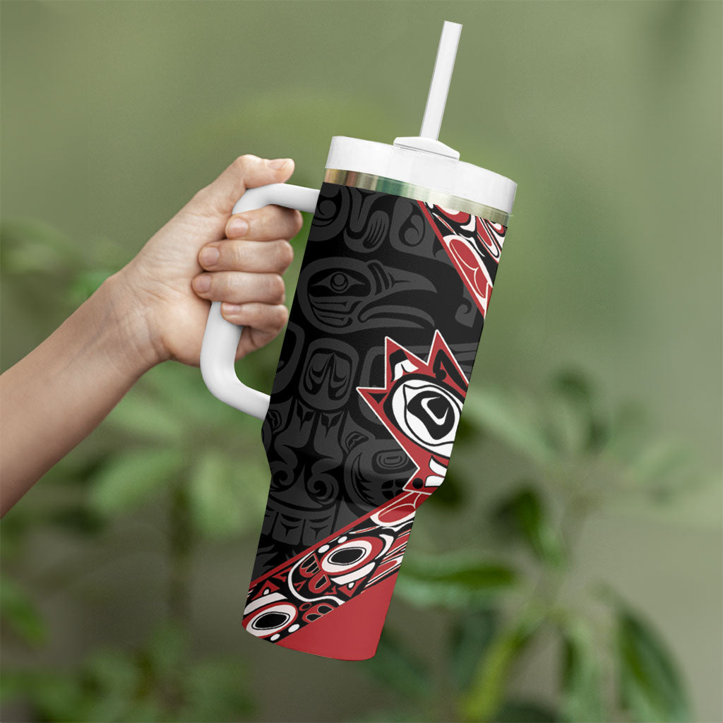 Canada Indigenous Heritage Personalized Tumbler With Handle First Nations Inuit Metis Pride