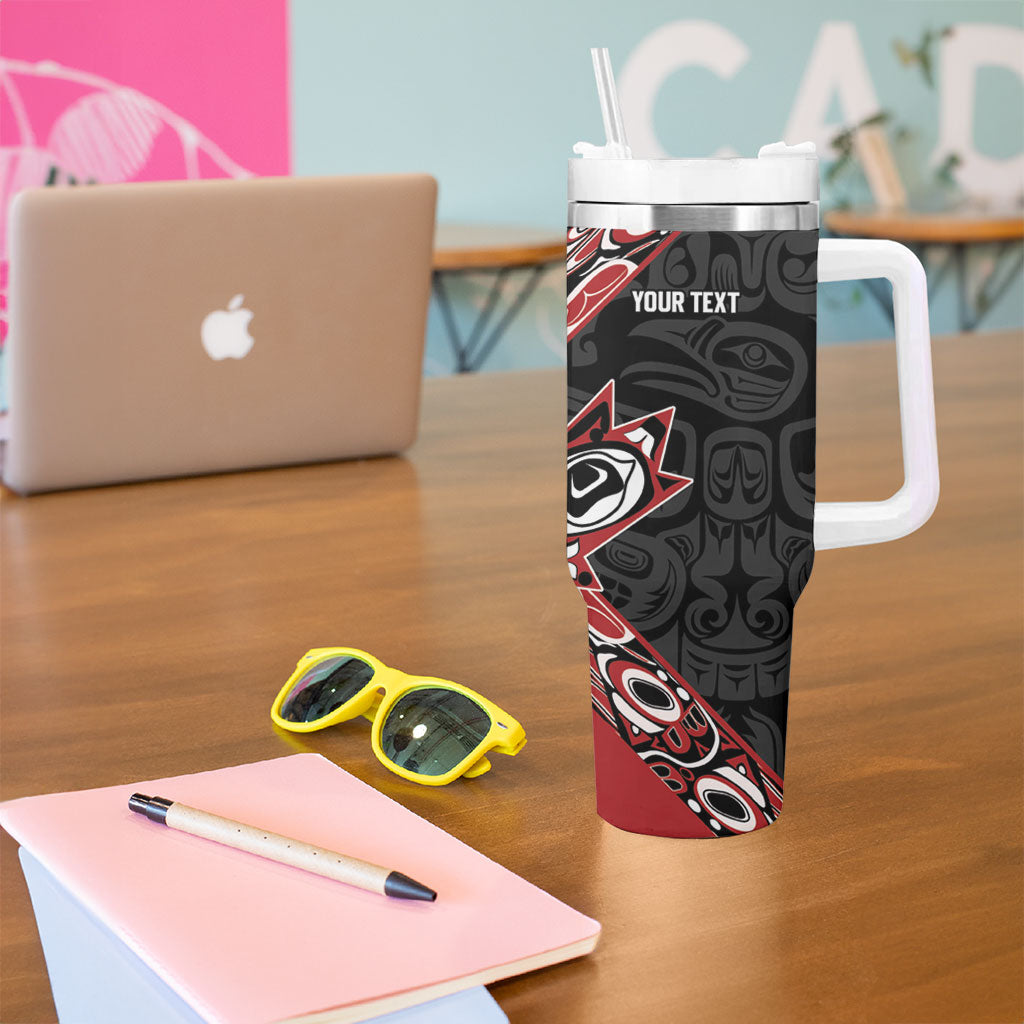 Canada Indigenous Heritage Personalized Tumbler With Handle First Nations Inuit Metis Pride
