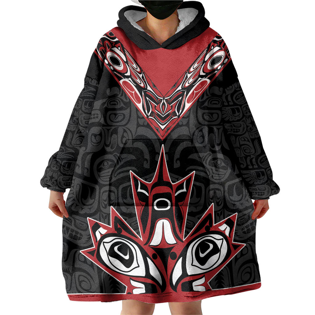 Canada Indigenous Heritage Personalized Wearable Blanket Hoodie First Nations Inuit Metis Pride
