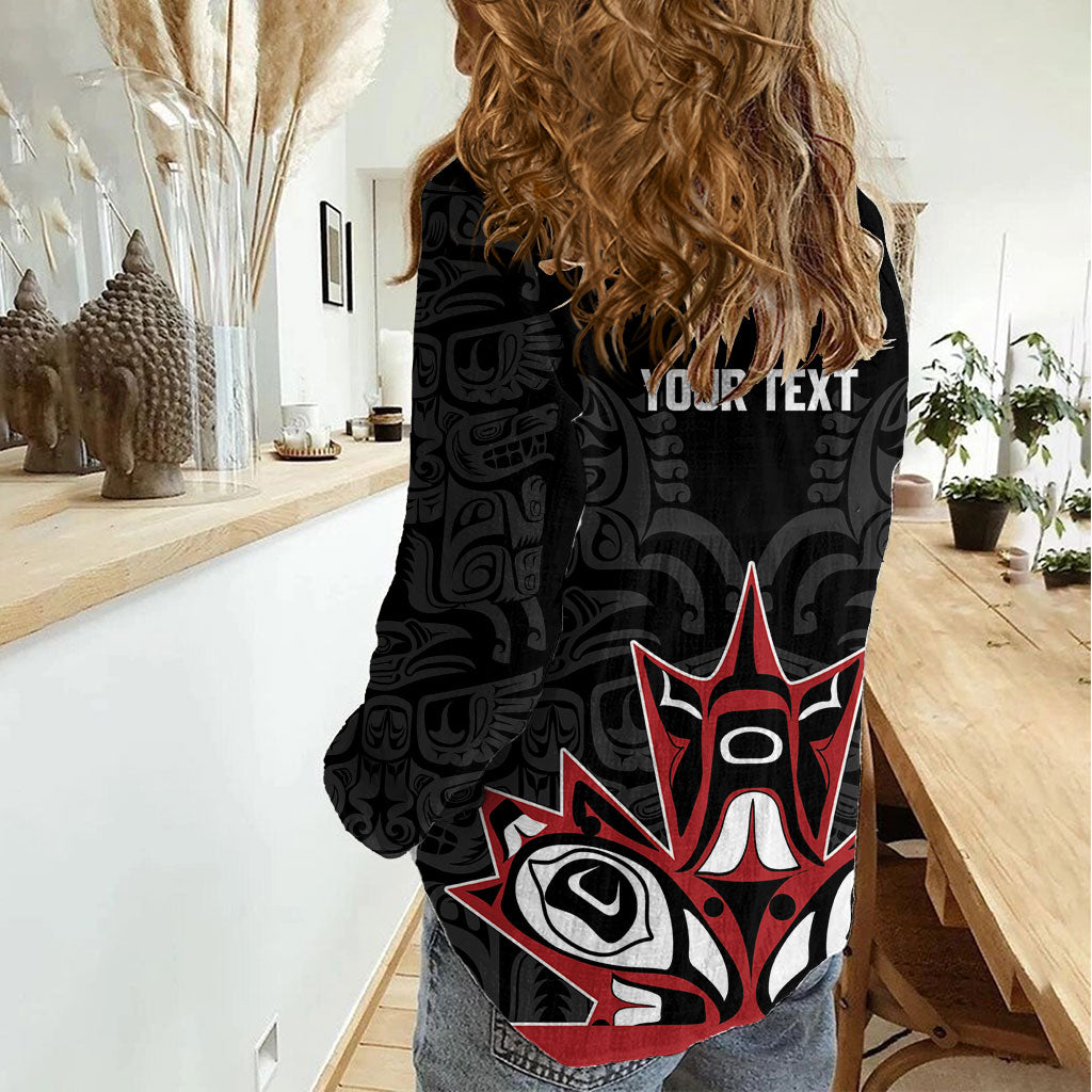 Canada Indigenous Heritage Personalized Women Casual Shirt First Nations Inuit Metis Pride