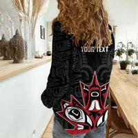 Canada Indigenous Heritage Personalized Women Casual Shirt First Nations Inuit Metis Pride