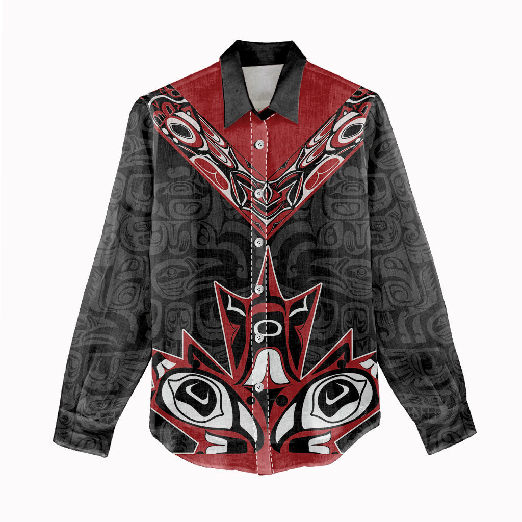 Canada Indigenous Heritage Personalized Women Casual Shirt First Nations Inuit Metis Pride