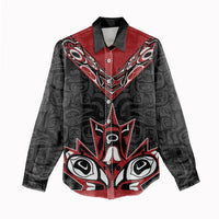 Canada Indigenous Heritage Personalized Women Casual Shirt First Nations Inuit Metis Pride