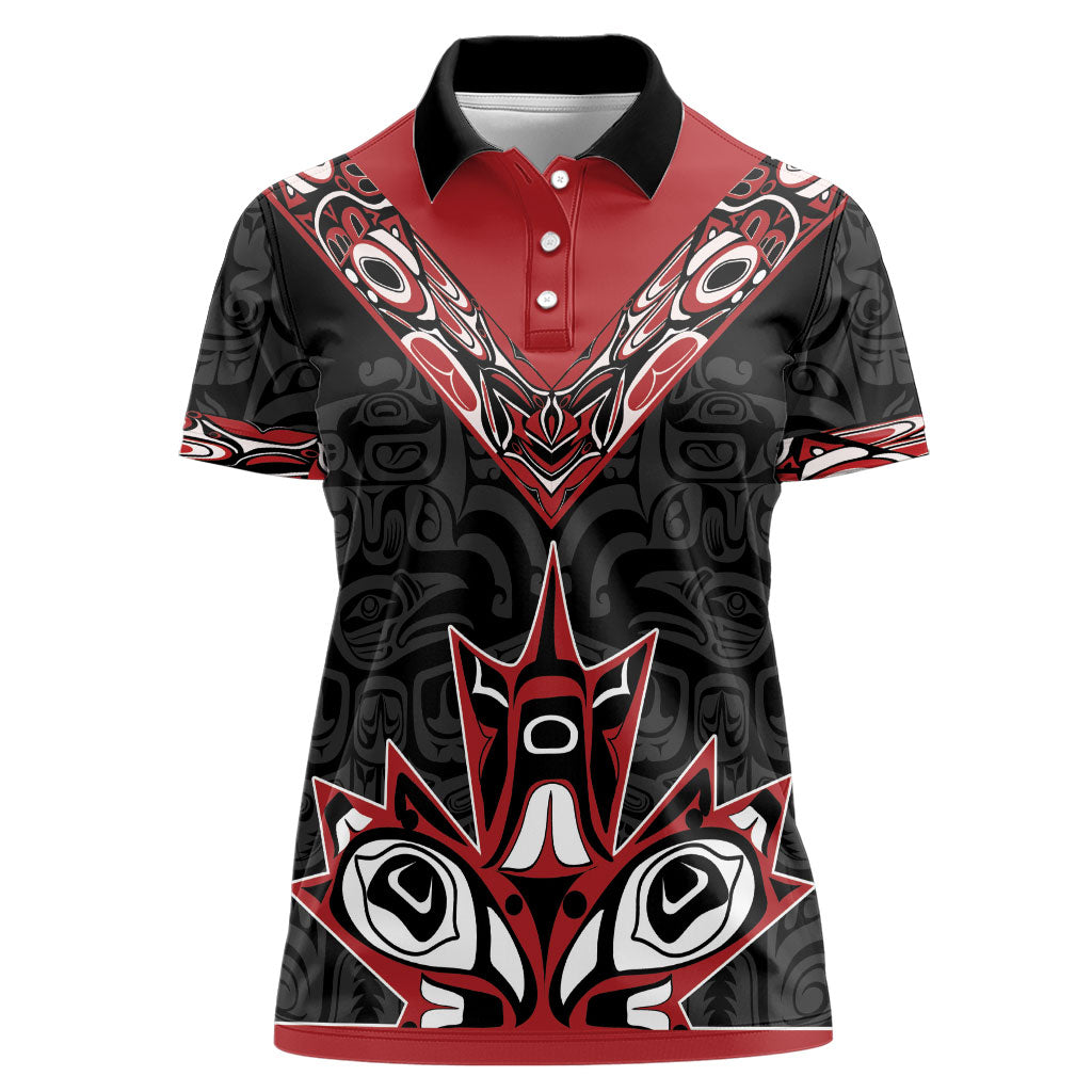 Canada Indigenous Heritage Personalized Women Polo Shirt First Nations Inuit Metis Pride