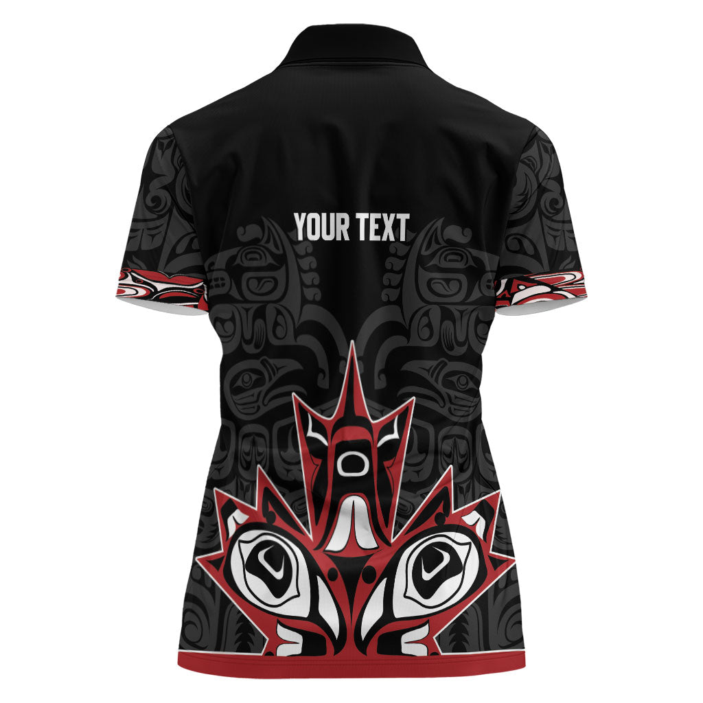Canada Indigenous Heritage Personalized Women Polo Shirt First Nations Inuit Metis Pride