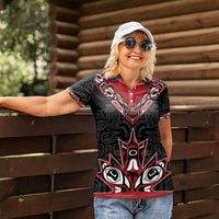 Canada Indigenous Heritage Personalized Women Polo Shirt First Nations Inuit Metis Pride