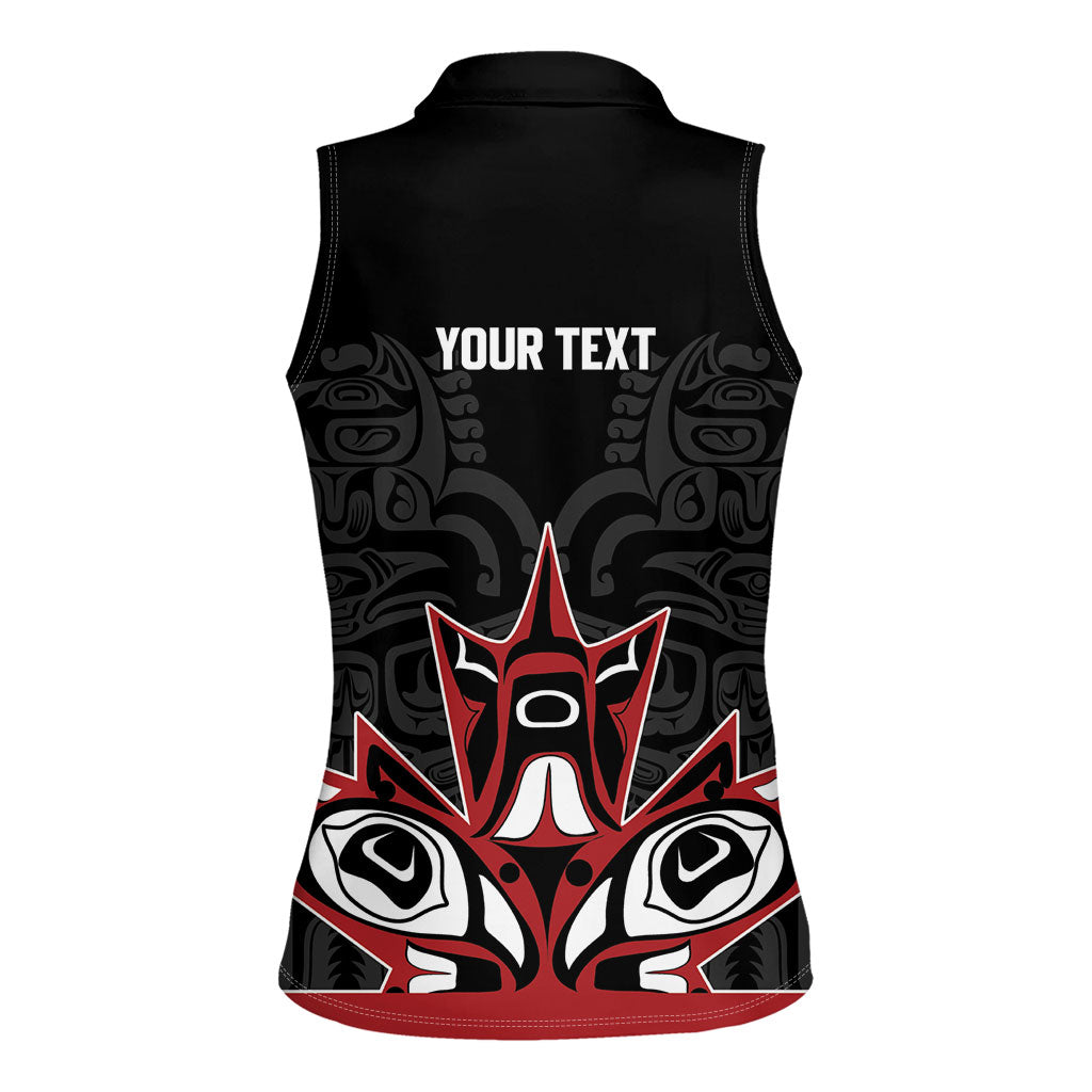 Canada Indigenous Heritage Personalized Women Sleeveless Polo Shirt First Nations Inuit Metis Pride