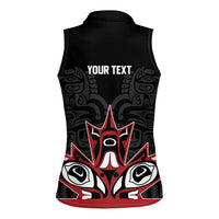 Canada Indigenous Heritage Personalized Women Sleeveless Polo Shirt First Nations Inuit Metis Pride