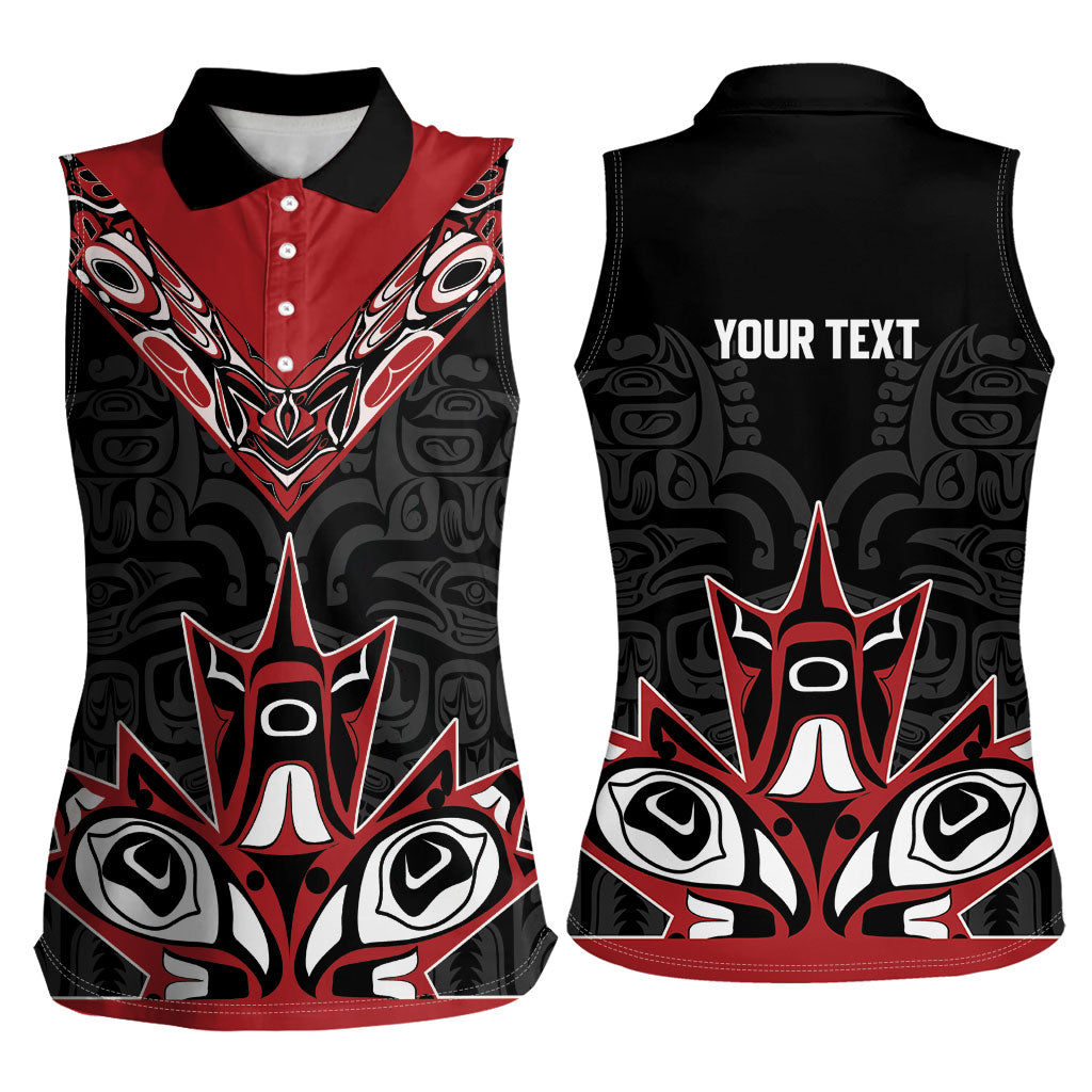 Canada Indigenous Heritage Personalized Women Sleeveless Polo Shirt First Nations Inuit Metis Pride