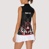 Canada Indigenous Heritage Personalized Women Sleeveless Polo Shirt First Nations Inuit Metis Pride