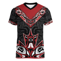 Canada Indigenous Heritage Personalized Women V-Neck T-Shirt First Nations Inuit Metis Pride