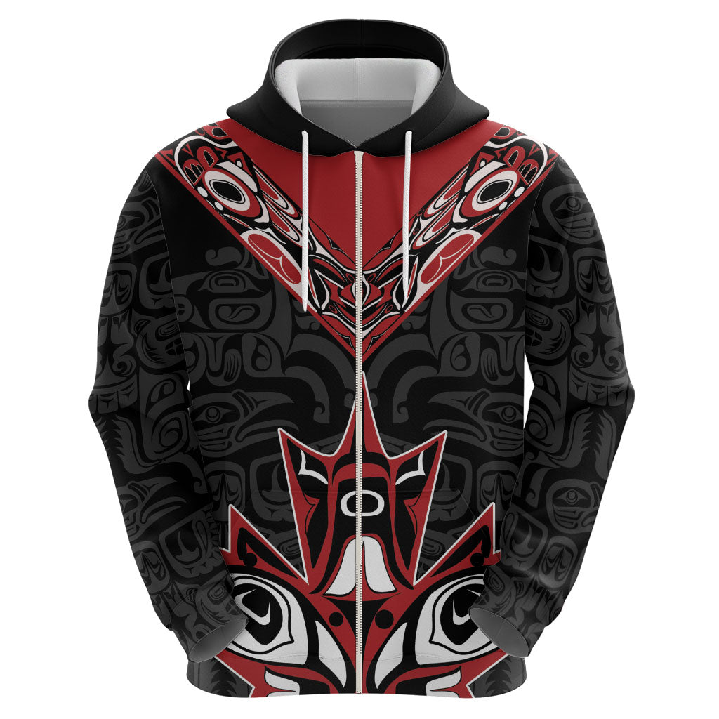 Canada Indigenous Heritage Personalized Zip Hoodie First Nations Inuit Metis Pride