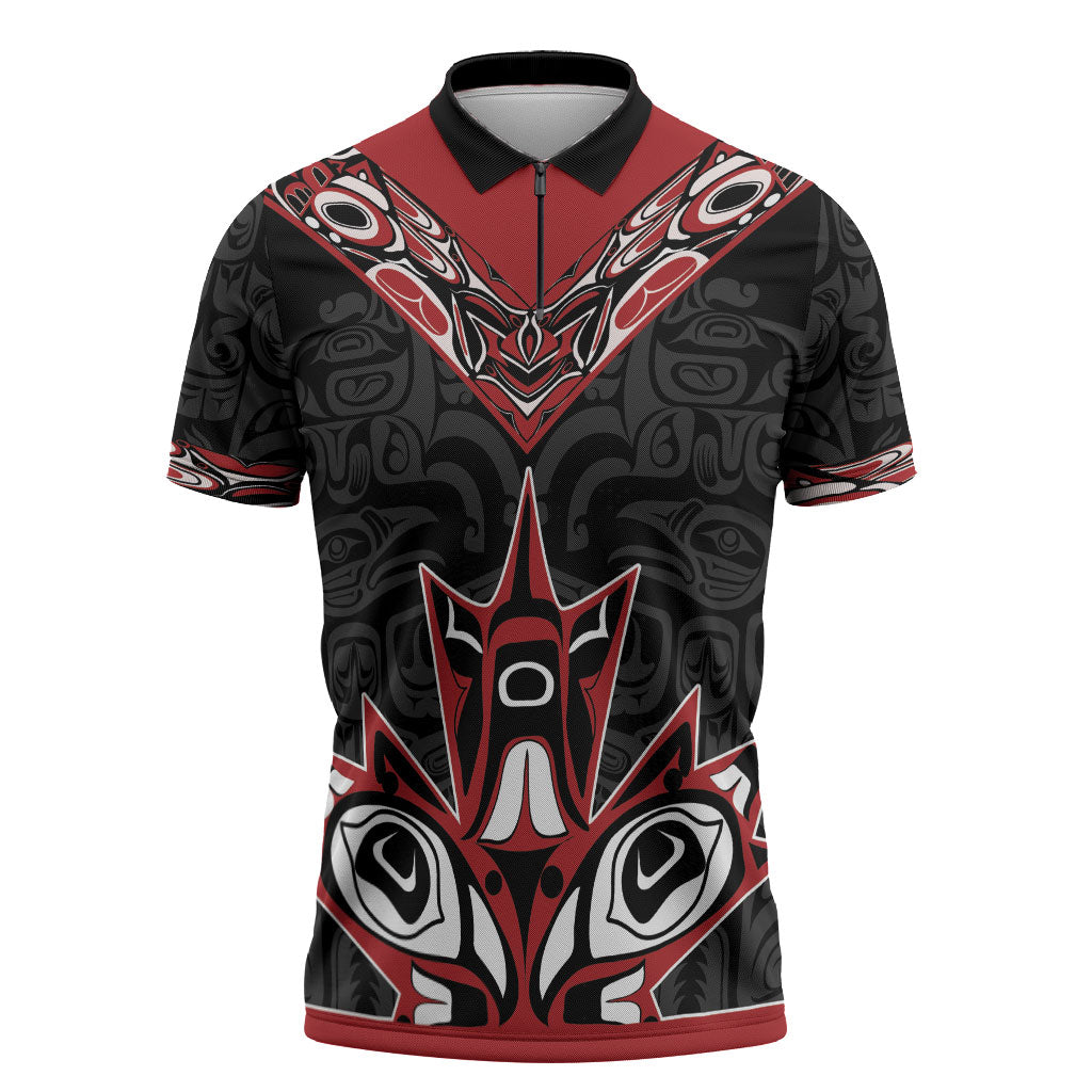 Canada Indigenous Heritage Personalized Zipper Polo Shirt First Nations Inuit Metis Pride