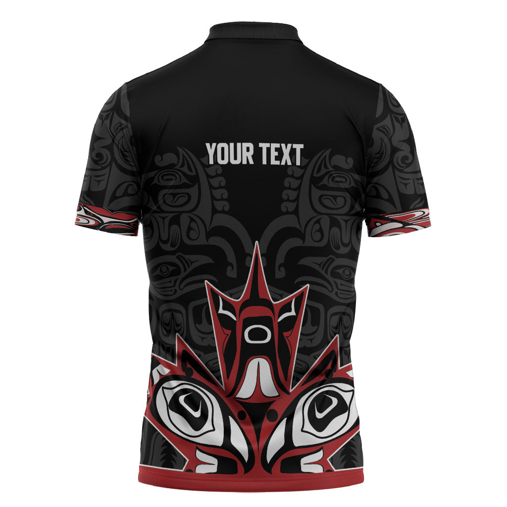 Canada Indigenous Heritage Personalized Zipper Polo Shirt First Nations Inuit Metis Pride