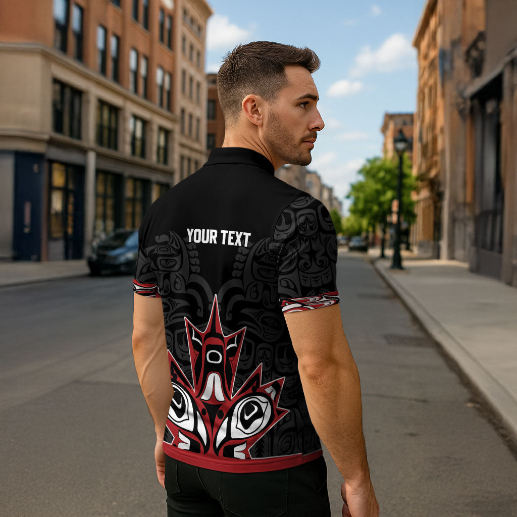 Canada Indigenous Heritage Personalized Zipper Polo Shirt First Nations Inuit Metis Pride