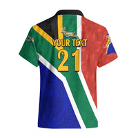 Custom South Africa Springboks Hawaiian Shirt with Kente Pattern and South African Flag - Wonder Print Shop