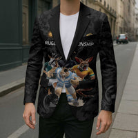 Custom Rugby Southern Hemisphere Blazer Argentina AUNZ South Africa Mascot Black - Wonder Print Shop