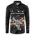 Custom Rugby Southern Hemisphere Button Sweatshirt Argentina AUNZ South Africa Mascot Black - Wonder Print Shop