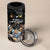 Custom Rugby Southern Hemisphere 4 in 1 Can Cooler Tumbler Argentina AUNZ South Africa Mascot Black - Wonder Print Shop