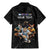 Custom Rugby Southern Hemisphere Family Matching Mermaid Dress and Hawaiian Shirt Argentina AUNZ South Africa Mascot Black - Wonder Print Shop