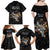 Custom Rugby Southern Hemisphere Family Matching Off Shoulder Maxi Dress and Hawaiian Shirt Argentina AUNZ South Africa Mascot Black - Wonder Print Shop