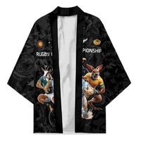 Custom Rugby Southern Hemisphere Kimono Argentina AUNZ South Africa Mascot Black - Wonder Print Shop