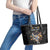 Custom Rugby Southern Hemisphere Leather Tote Bag Argentina AUNZ South Africa Mascot Black - Wonder Print Shop
