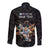 Custom Rugby Southern Hemisphere Long Sleeve Button Shirt Argentina AUNZ South Africa Mascot Black - Wonder Print Shop